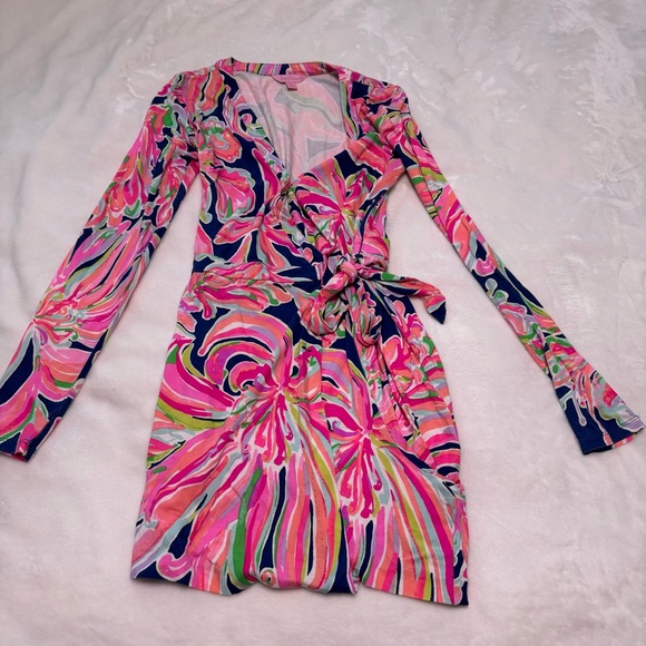 Lilly Pulitzer Pants - Lilly Pulitzer Tiki Wrap Romper in Banana Flambé